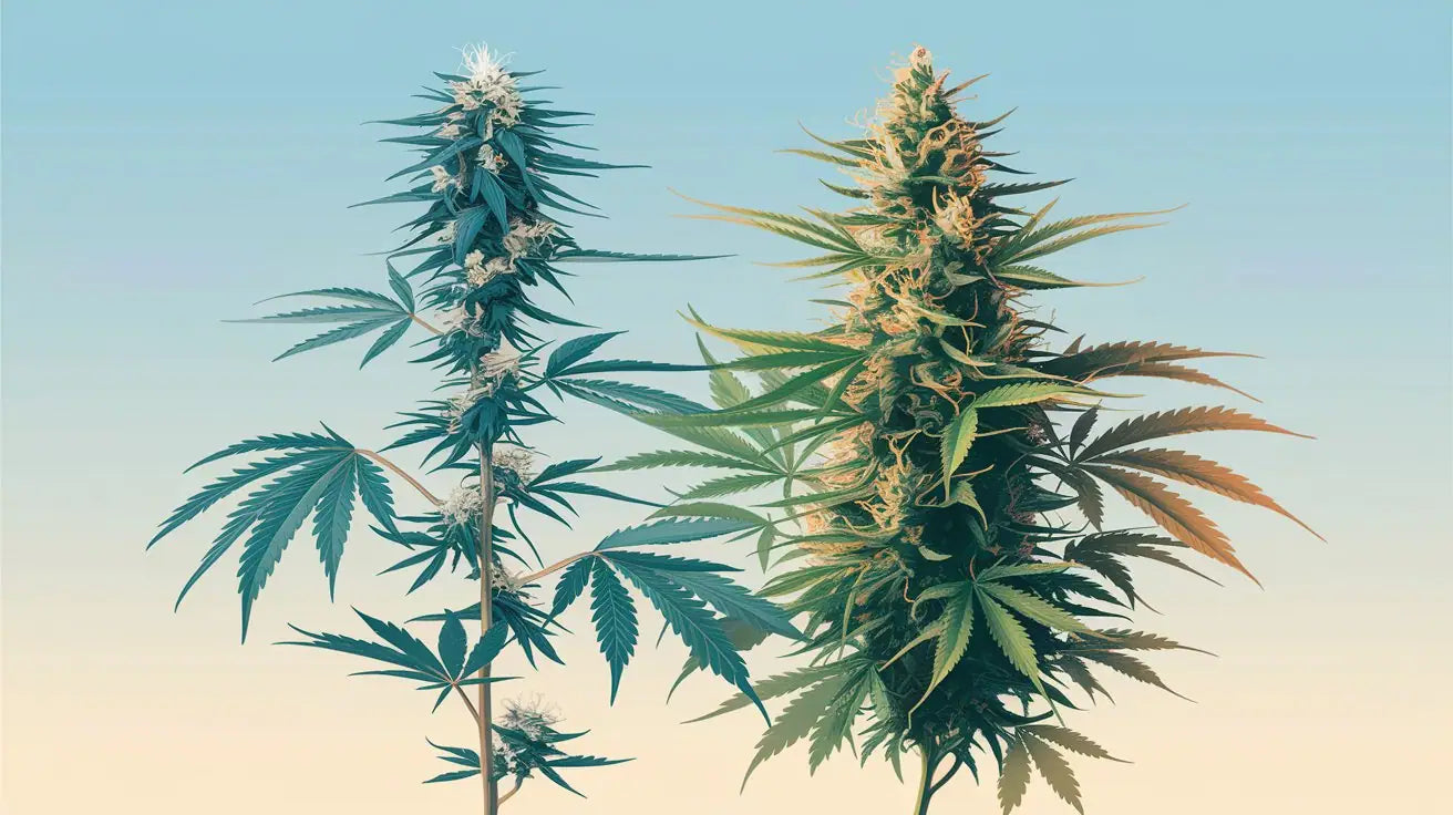 Sativa vs. Indica Grafik