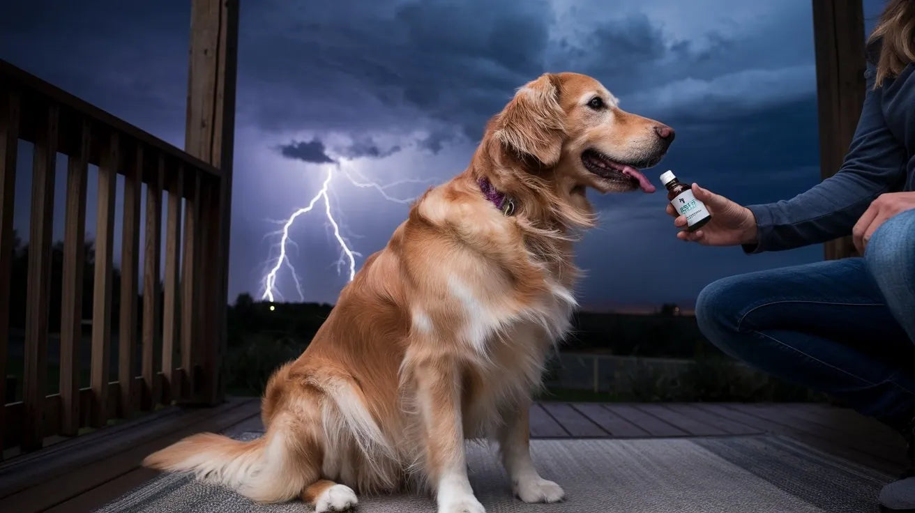 CBD Öl für Hunde bei Gewitter - natürliche Beruhigung