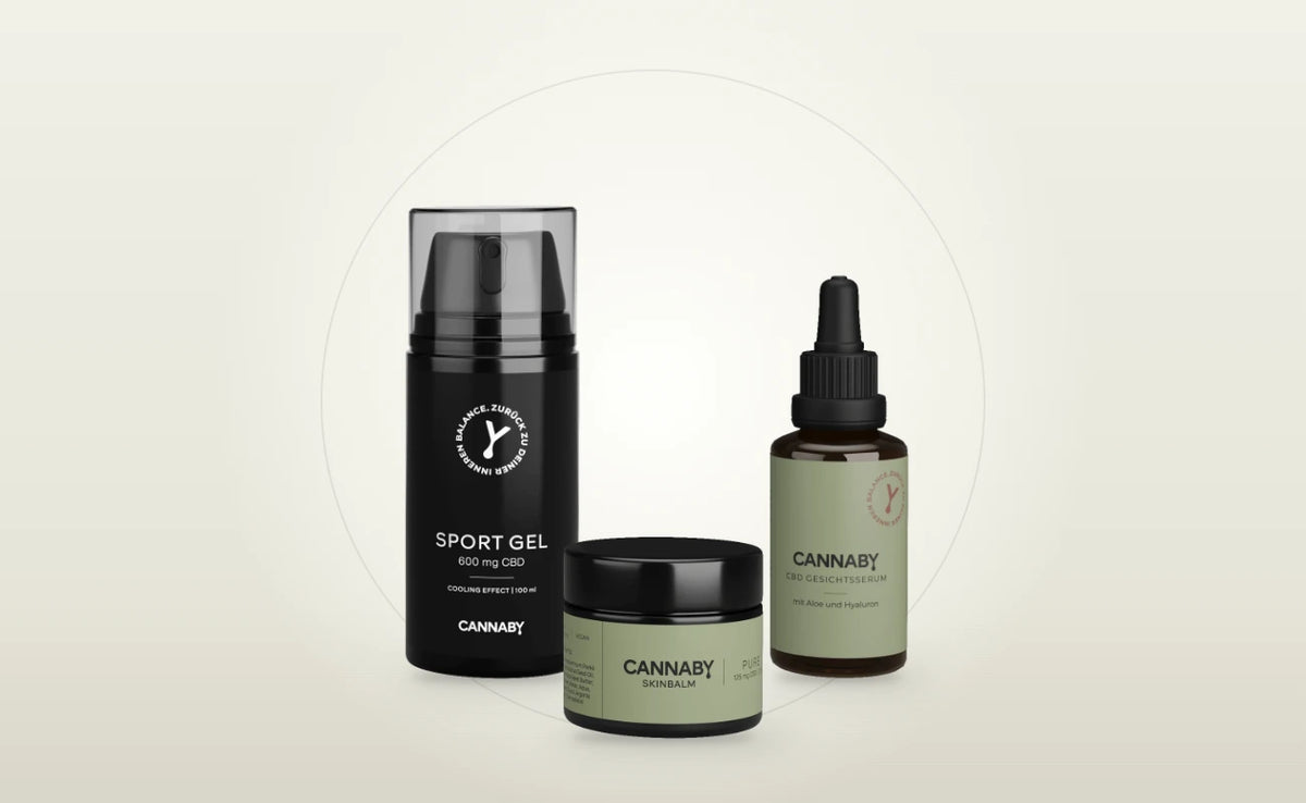 CBD Kosmetik von CANNABY: Sport Gel, Salbe und Gesichtsserum