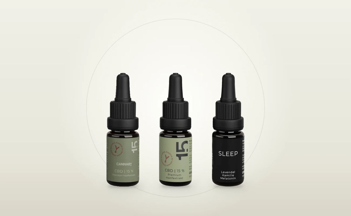 CBD Öl Vollspektrum, ohne THC und Schlaftropfen von CANNABY