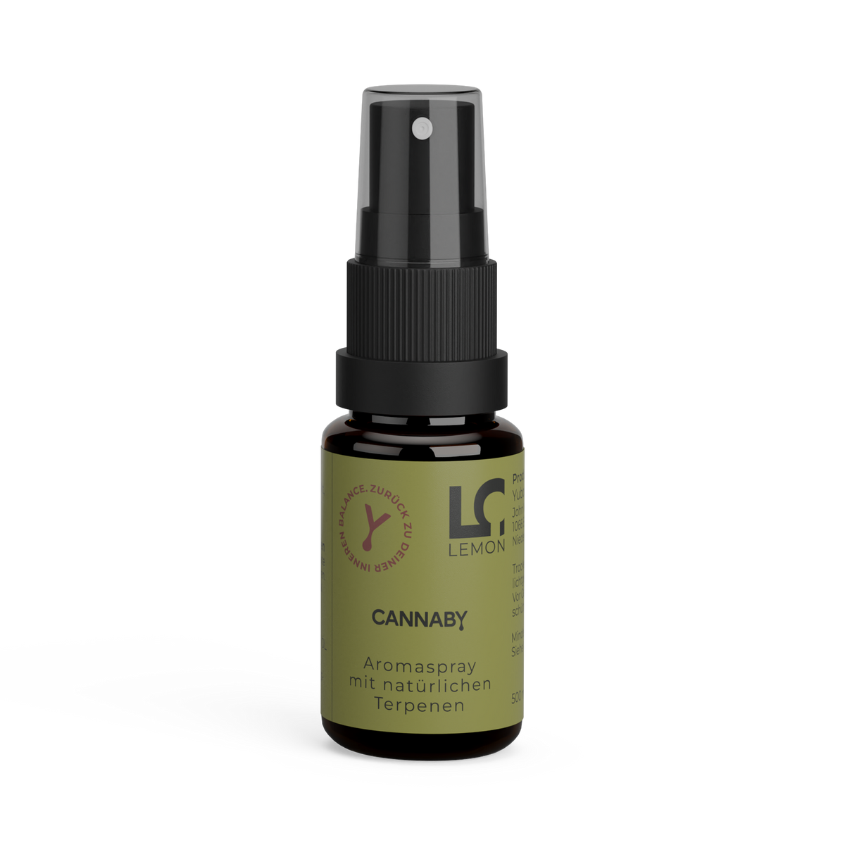 CBD Spray 5 % Lemon von CANNABY, Braunglasflasche mit Sprühkopf