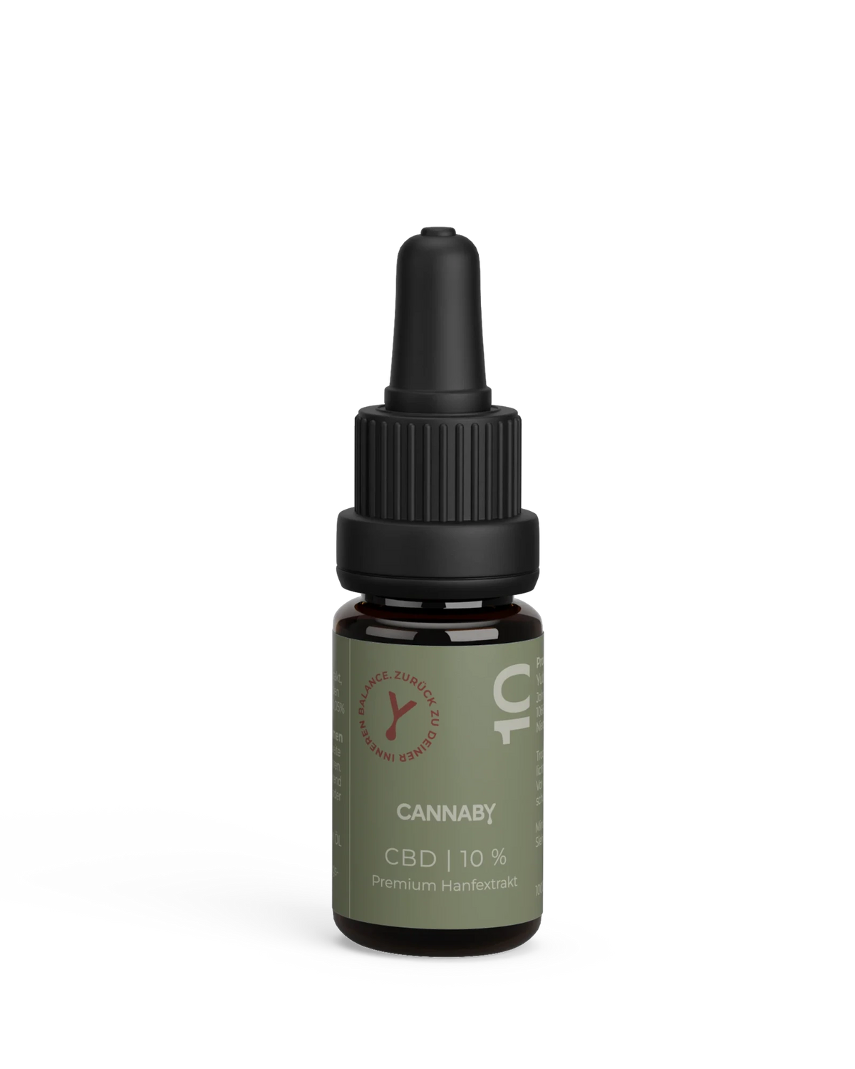 CBD Öl 10 % Vollspektrum von CANNABY, Braunglasflasche mit Pipette