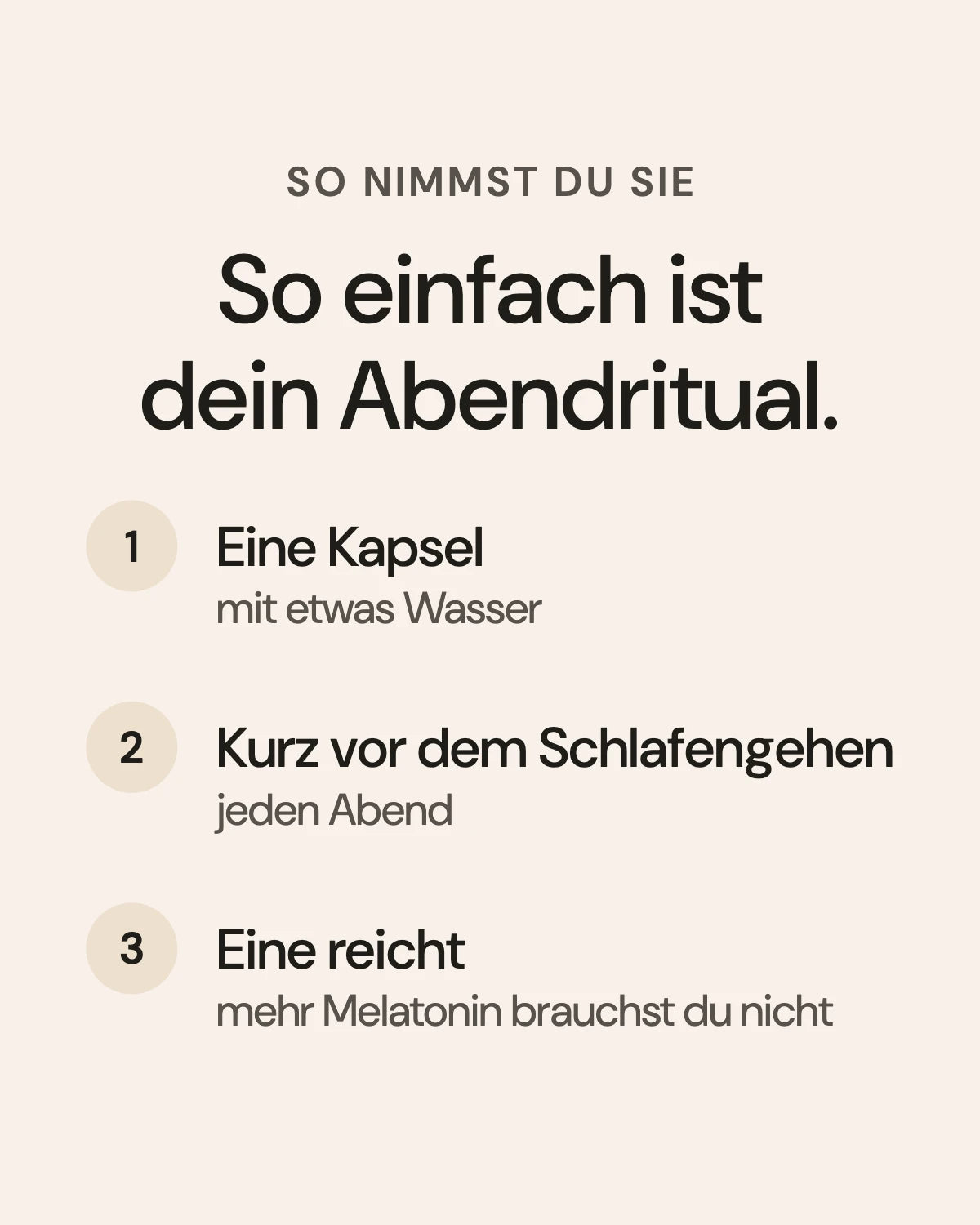 CBD Kapseln Sleep: Anwendung in drei Schritten