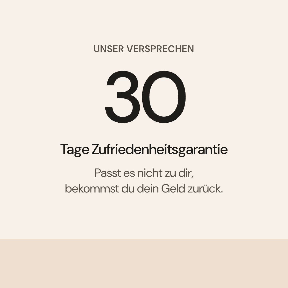 30 Tage Zufriedenheitsgarantie
