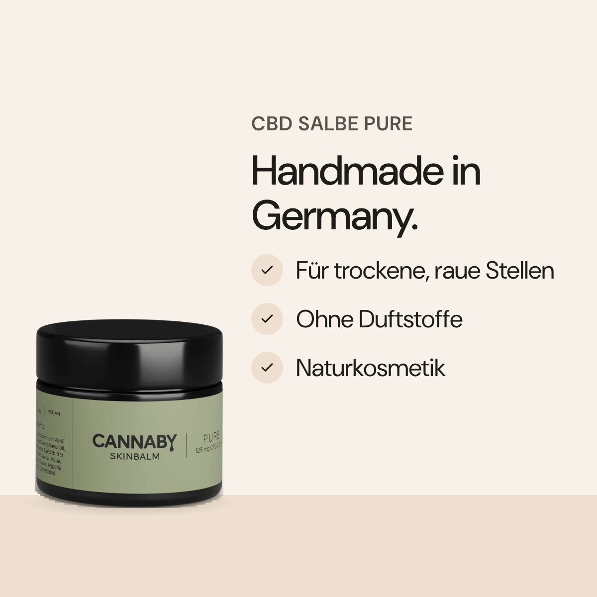 CBD Salbe Pure, handmade in Germany