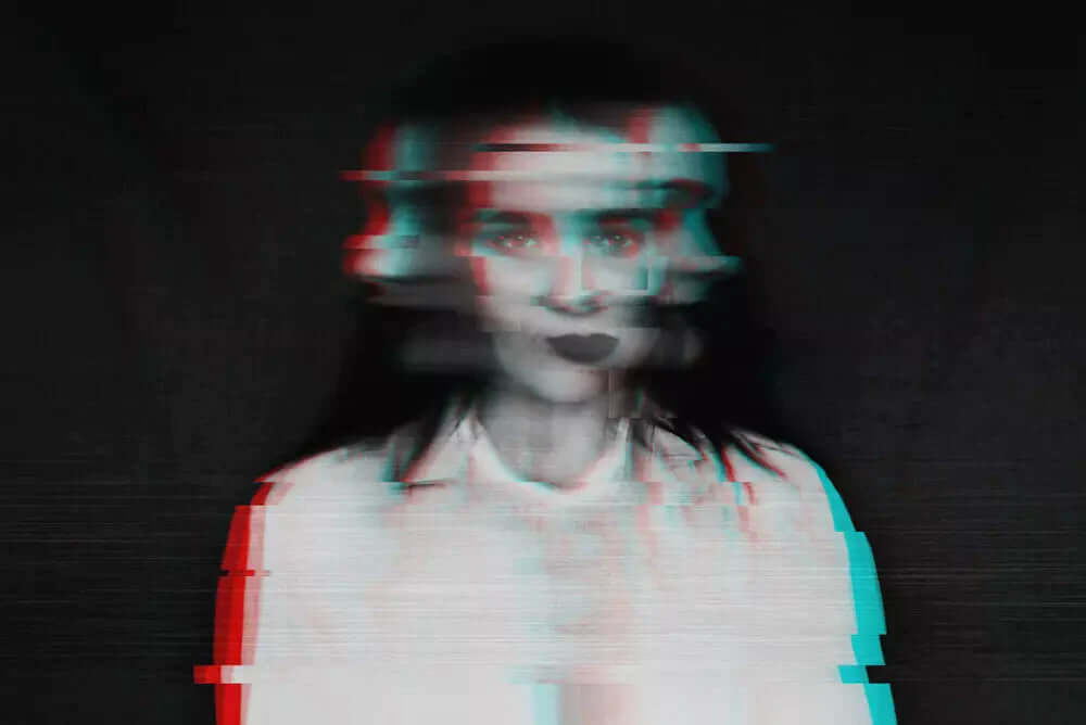 Frau mit Schizophrenie