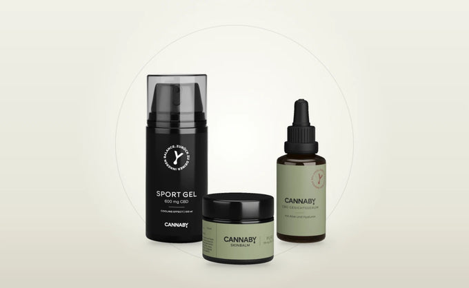 CBD Kosmetik von CANNABY: Sport Gel, Salbe und Gesichtsserum