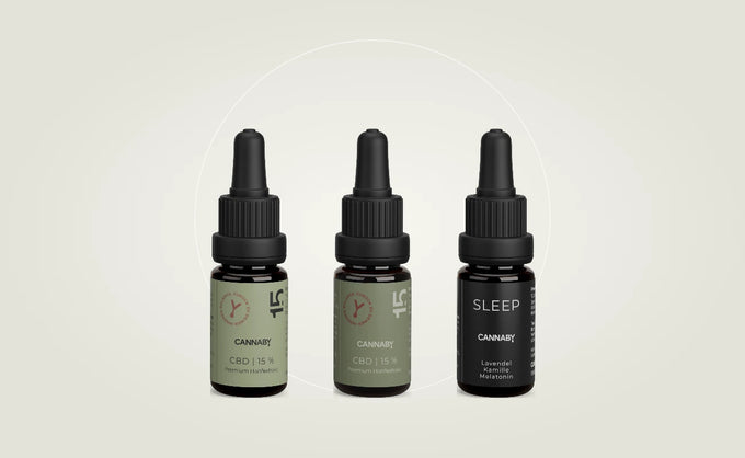 CBD Öl Vollspektrum, ohne THC und Schlaftropfen von CANNABY