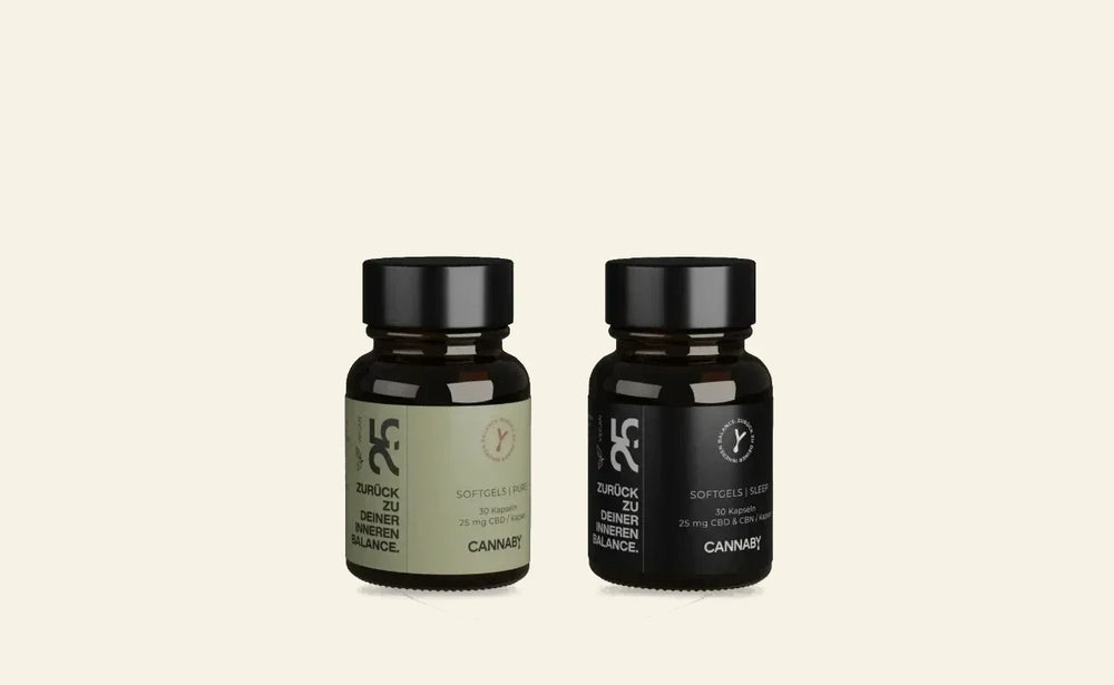 CBD Kapseln 25 mg und CBD Kapseln Sleep von CANNABY
