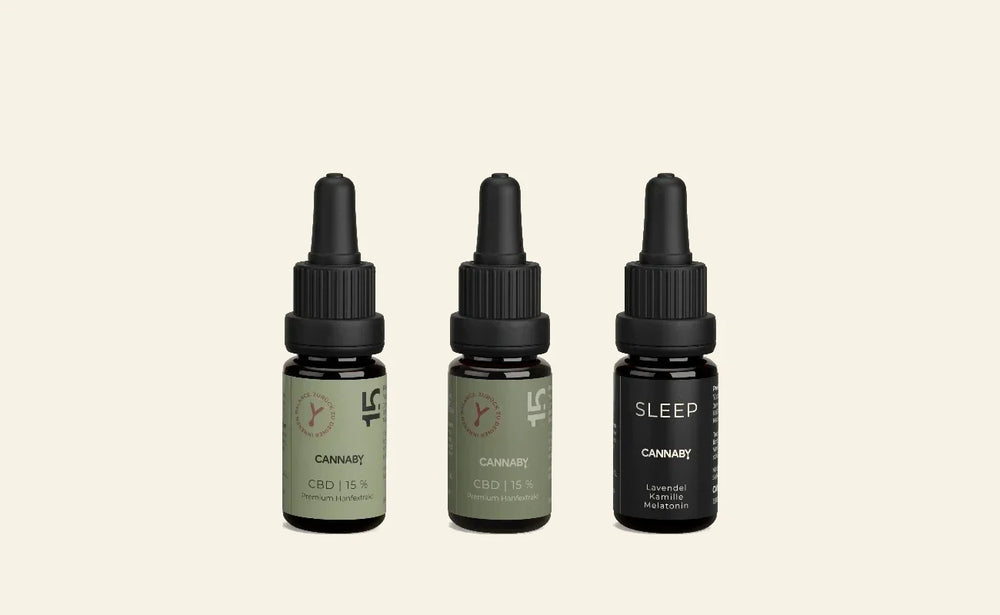 CBD Öl Vollspektrum, ohne THC und Schlaftropfen von CANNABY