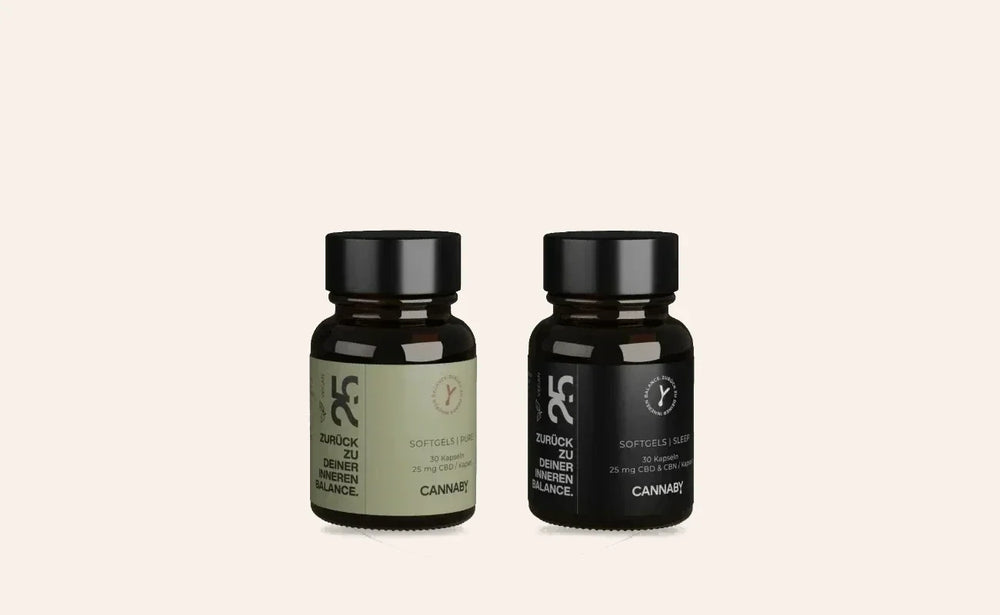 CBD Kapseln 25 mg und CBD Kapseln Sleep von CANNABY