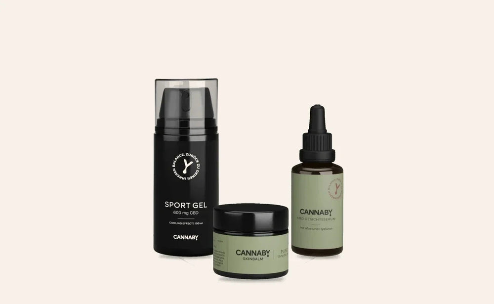 CBD Kosmetik von CANNABY: Sport Gel, Salbe und Gesichtsserum
