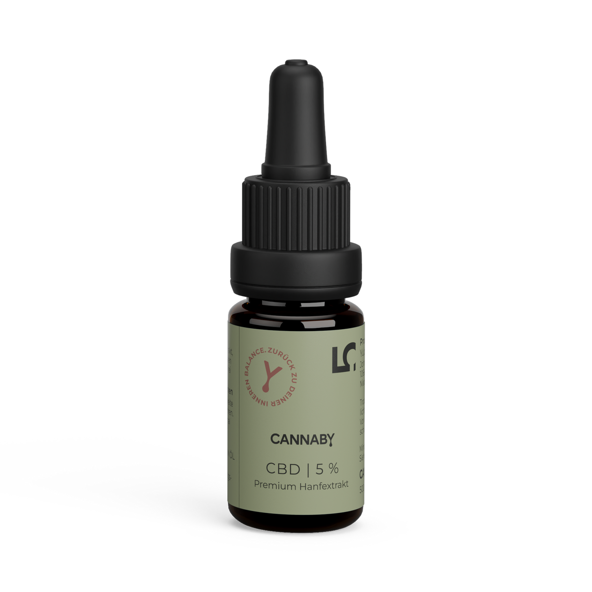 CBD Öl 5 % Breitspektrum von CANNABY, Braunglasflasche mit Pipette