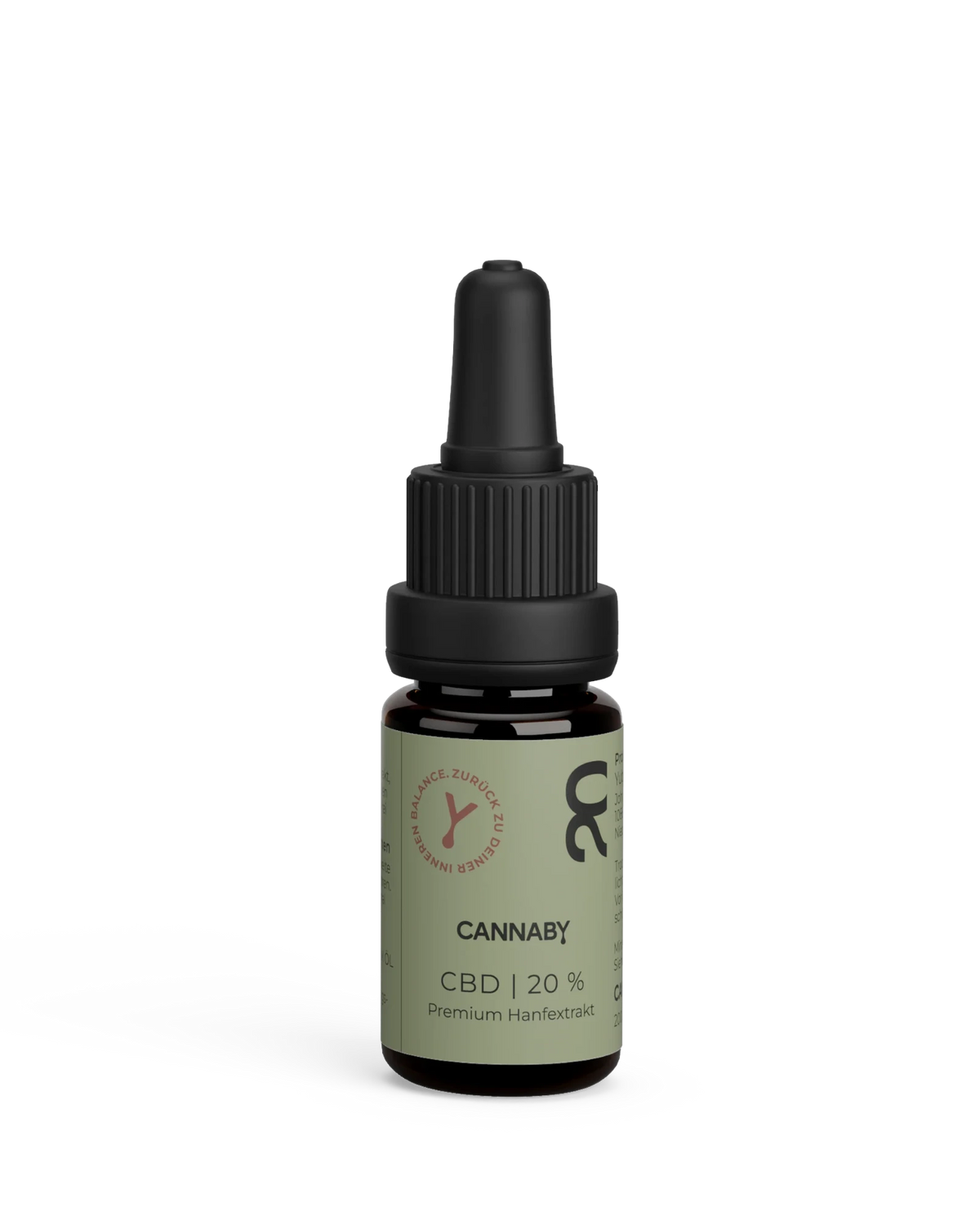 CBD Öl 20 % Breitspektrum von CANNABY, Braunglasflasche mit Pipette