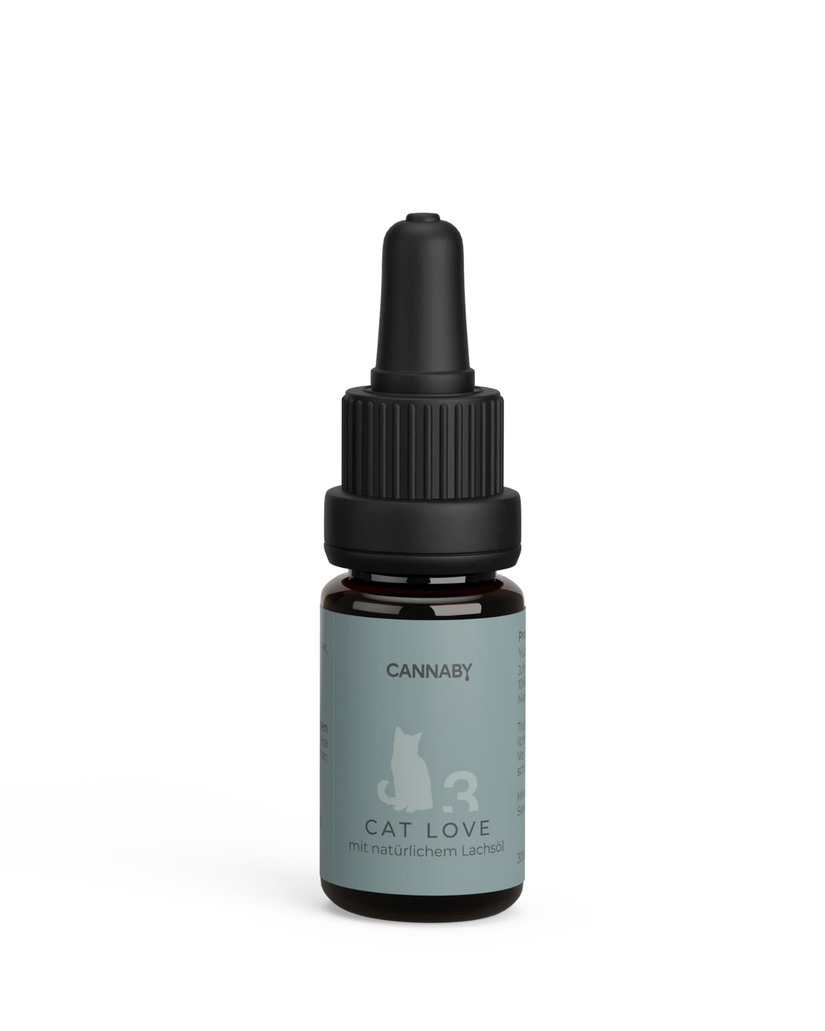 CBD Öl für Katzen 3 % von CANNABY, Braunglasflasche mit Pipette