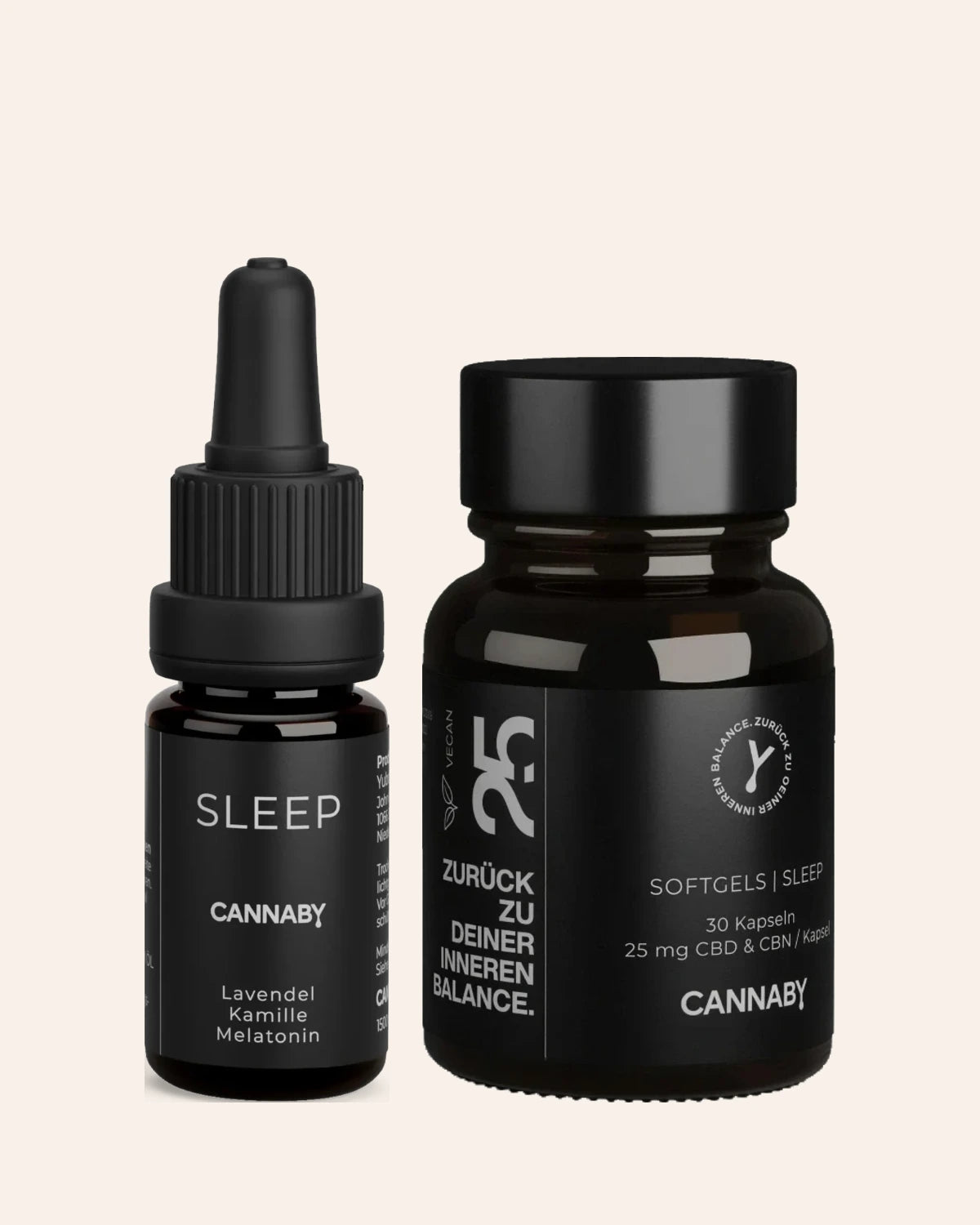 CBD Geschenkset Gute Nacht: Schlaftropfen und Kapseln Sleep